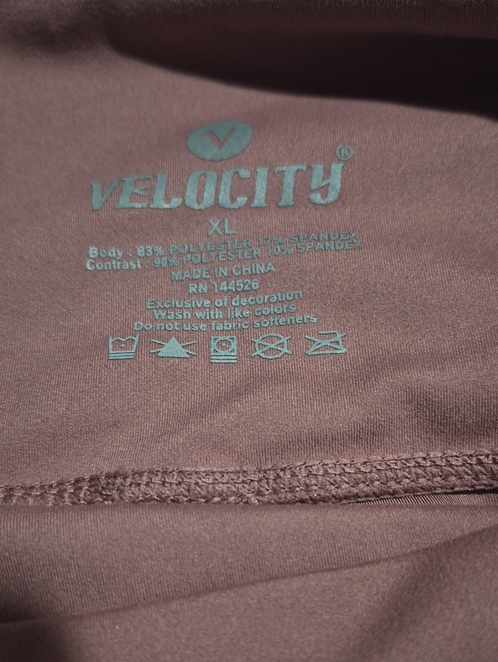 Velocity Women's XL Dusty Mauve Activewear Top